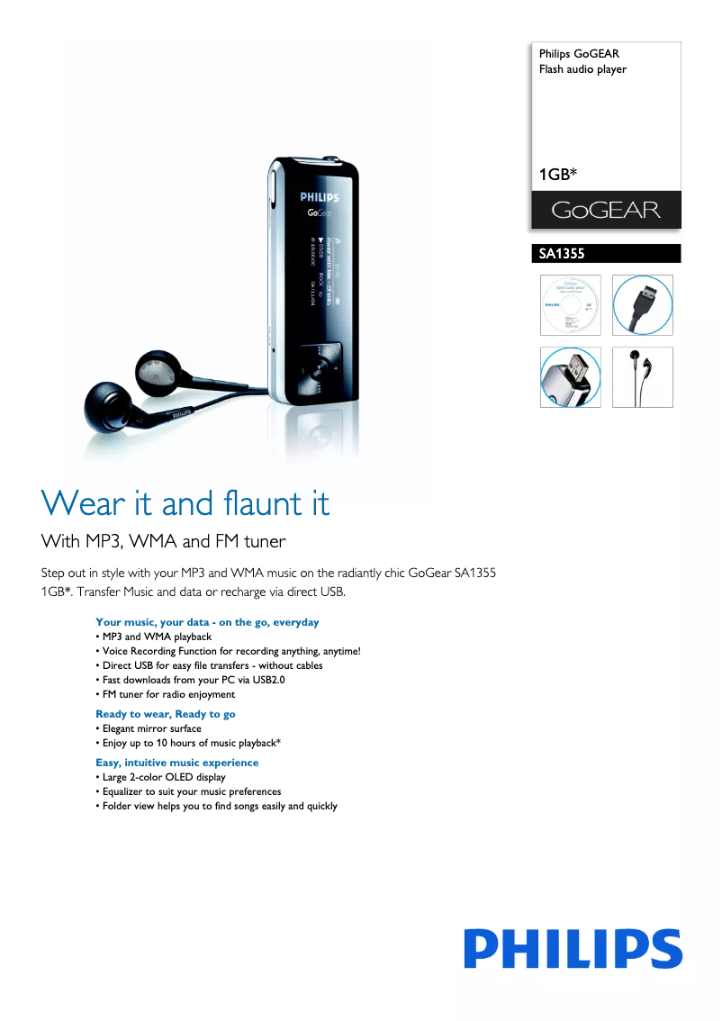 Page n°1 - Brochure Philips SA1355