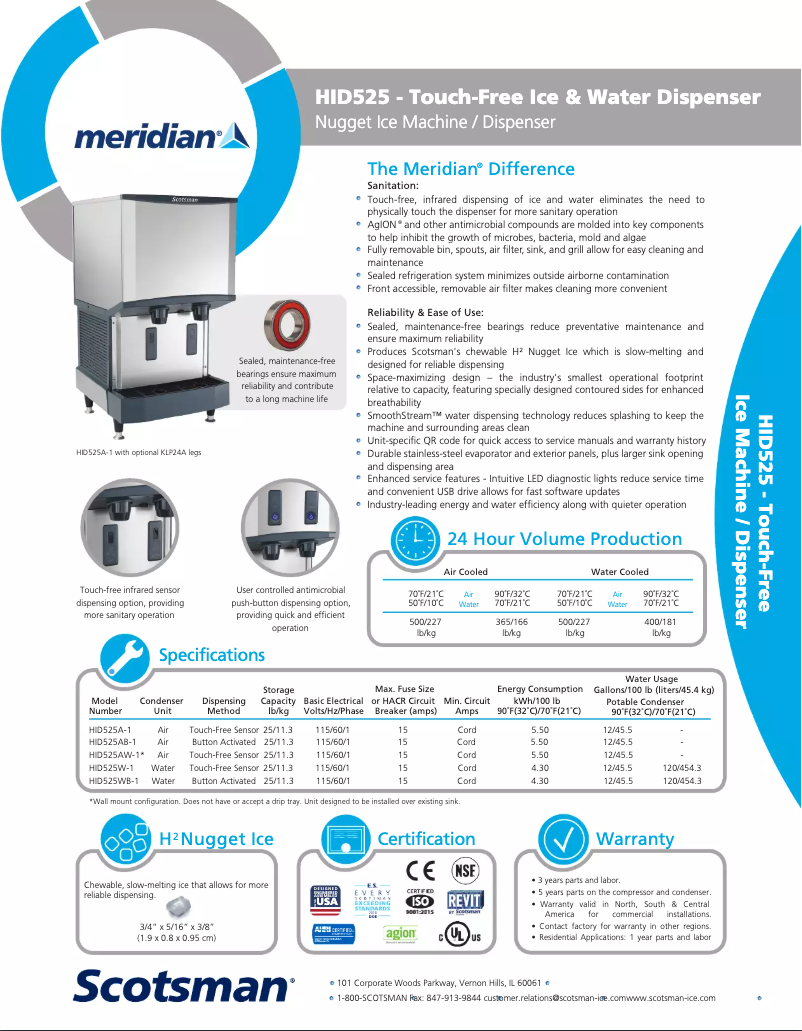 Image de la première page du manuel de l'appareil HID525A-1A