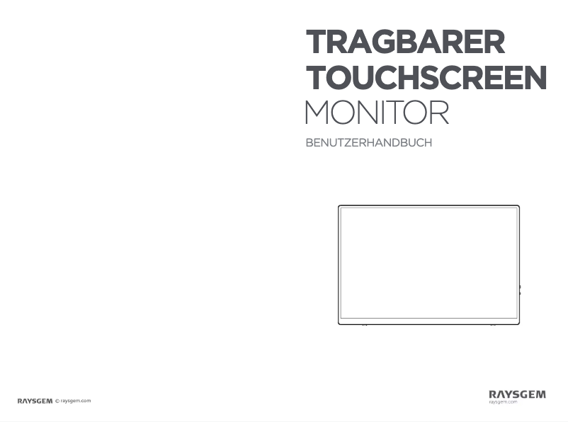 Page n°1 - Manuel utilisateur Raysgem RC156PTM