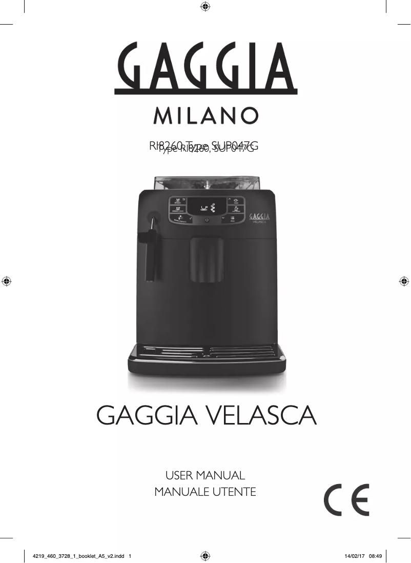 Page n°1 - Manuel utilisateur Gaggia RI8260
