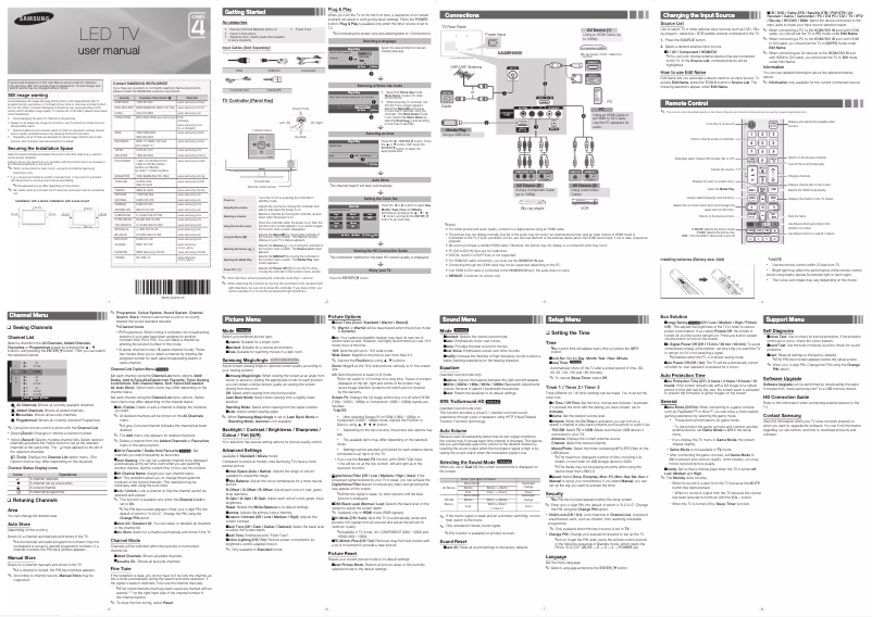 Image de la première page du manuel de l'appareil UA32EH4005R