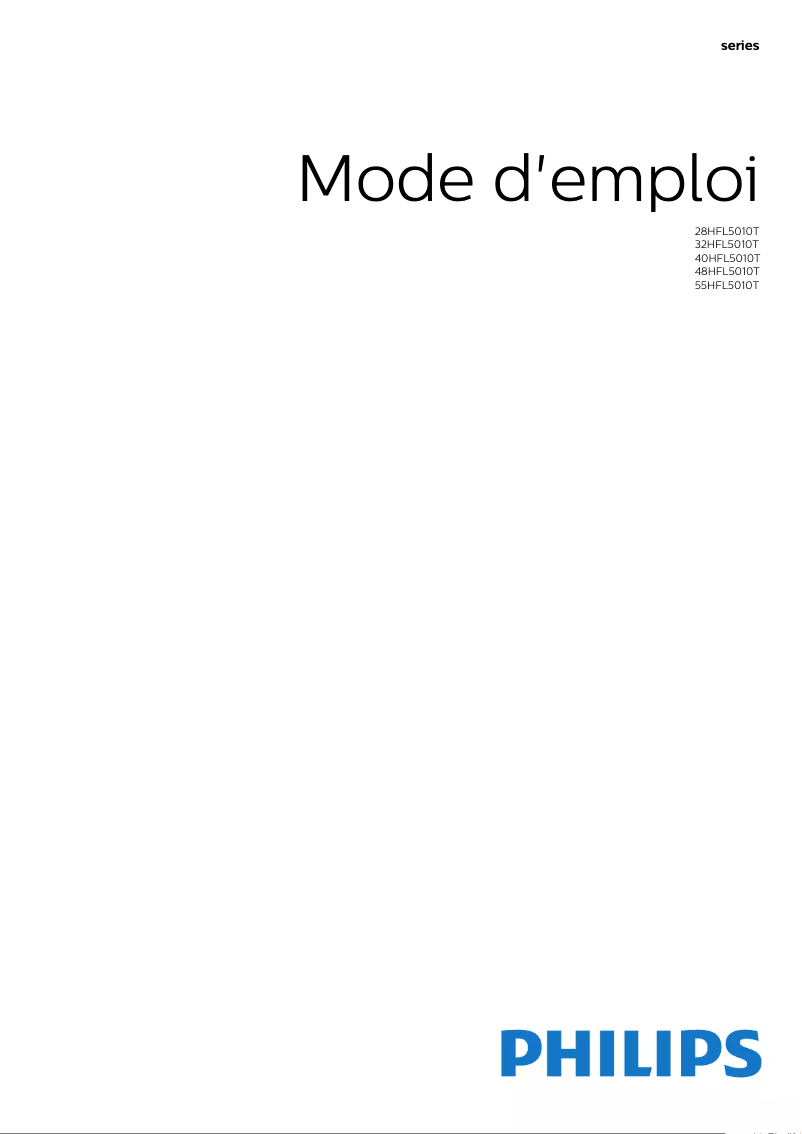Page n°1 - Manuel utilisateur Philips 40HFL5010L