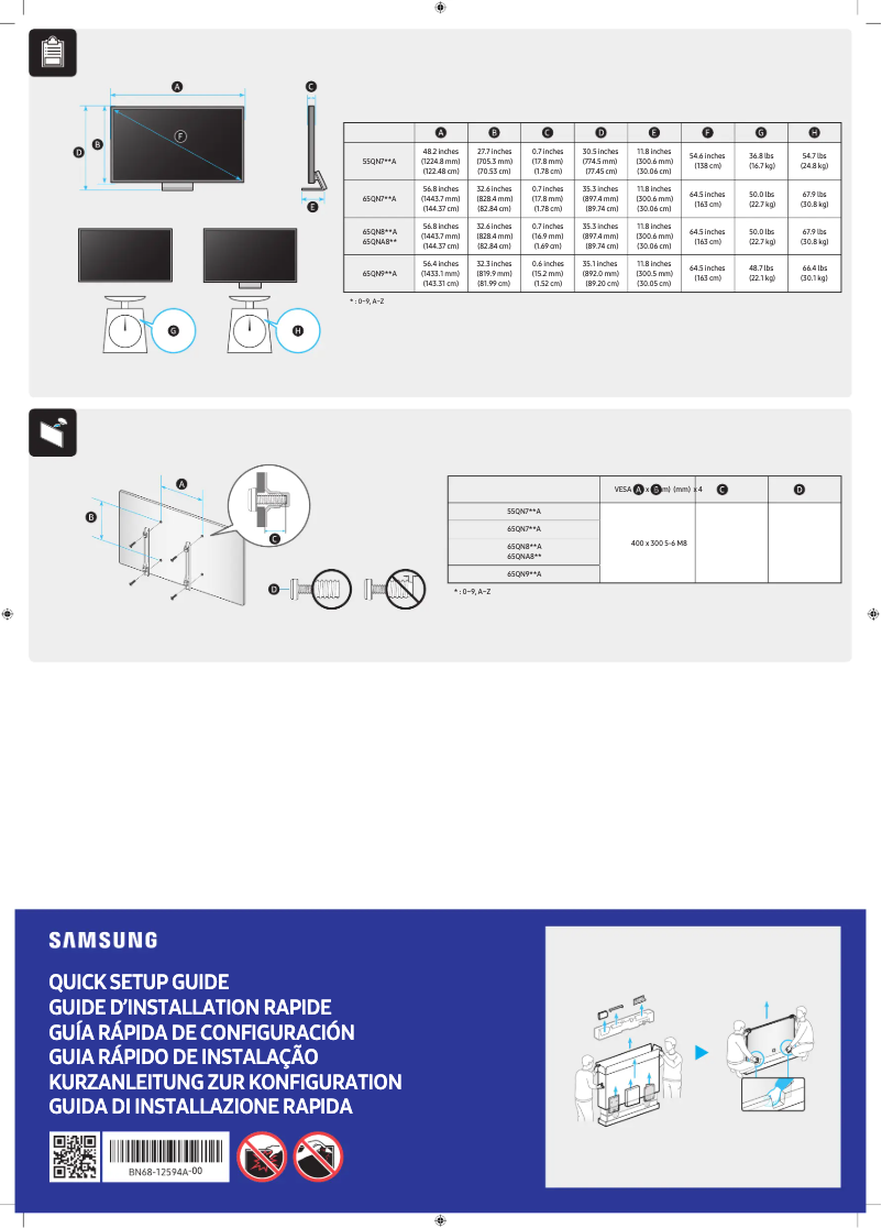 Page n°1 - Manuel utilisateur Samsung QA65QN700AK