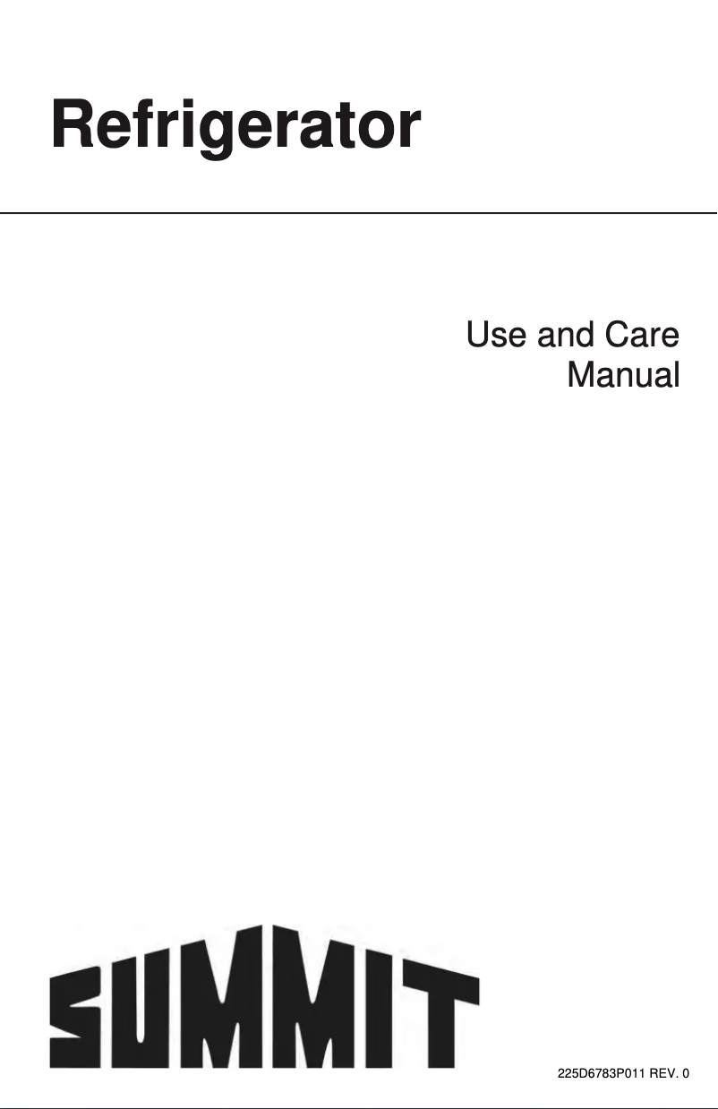 Page 1 de la notice Manuel utilisateur Summit FF1935