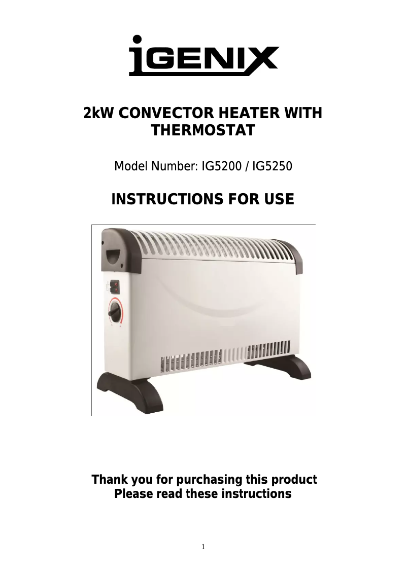 Página 1 del manual Manual de usuario Igenix IG5200