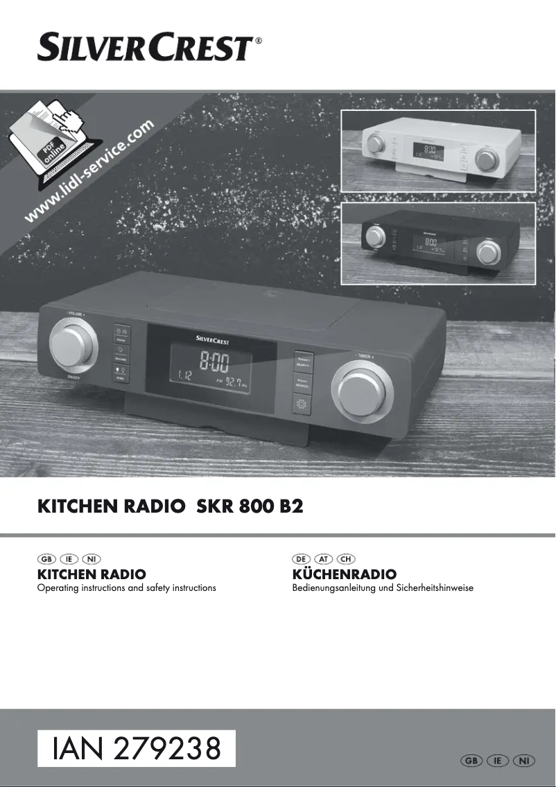 Page 1 de la notice Manuel utilisateur SilverCrest SKR 800 B2