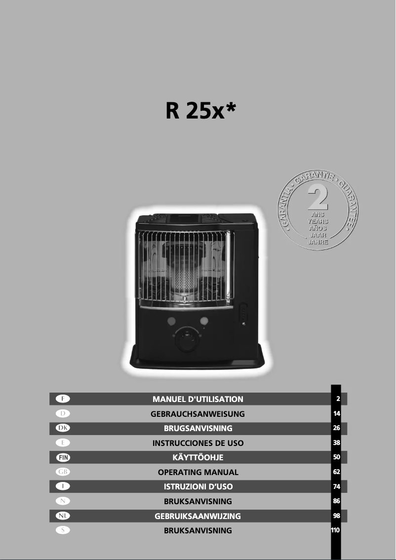 Page 1 de la notice Manuel utilisateur Qlima R257