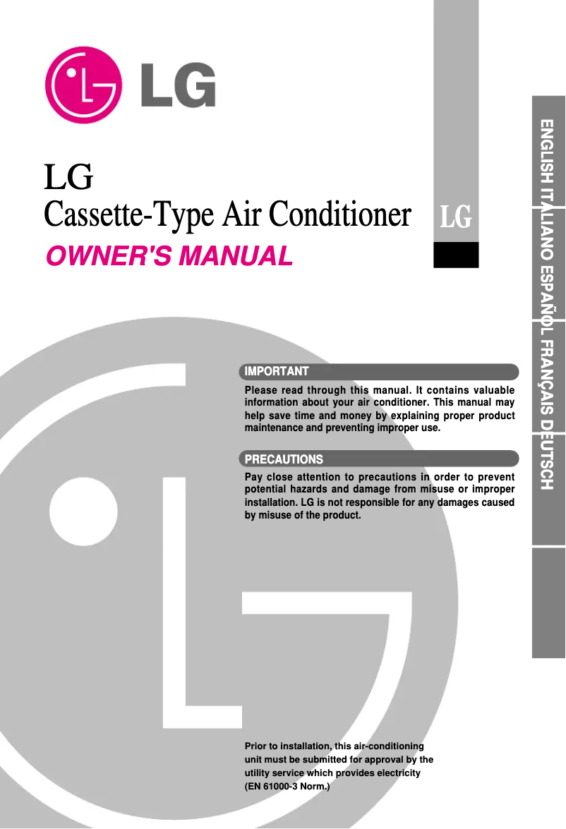 Page n°1 - Manuel utilisateur LG LTNE1860HL