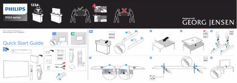 Imagen de la primera página del manual del dispositivo 55PUS9104