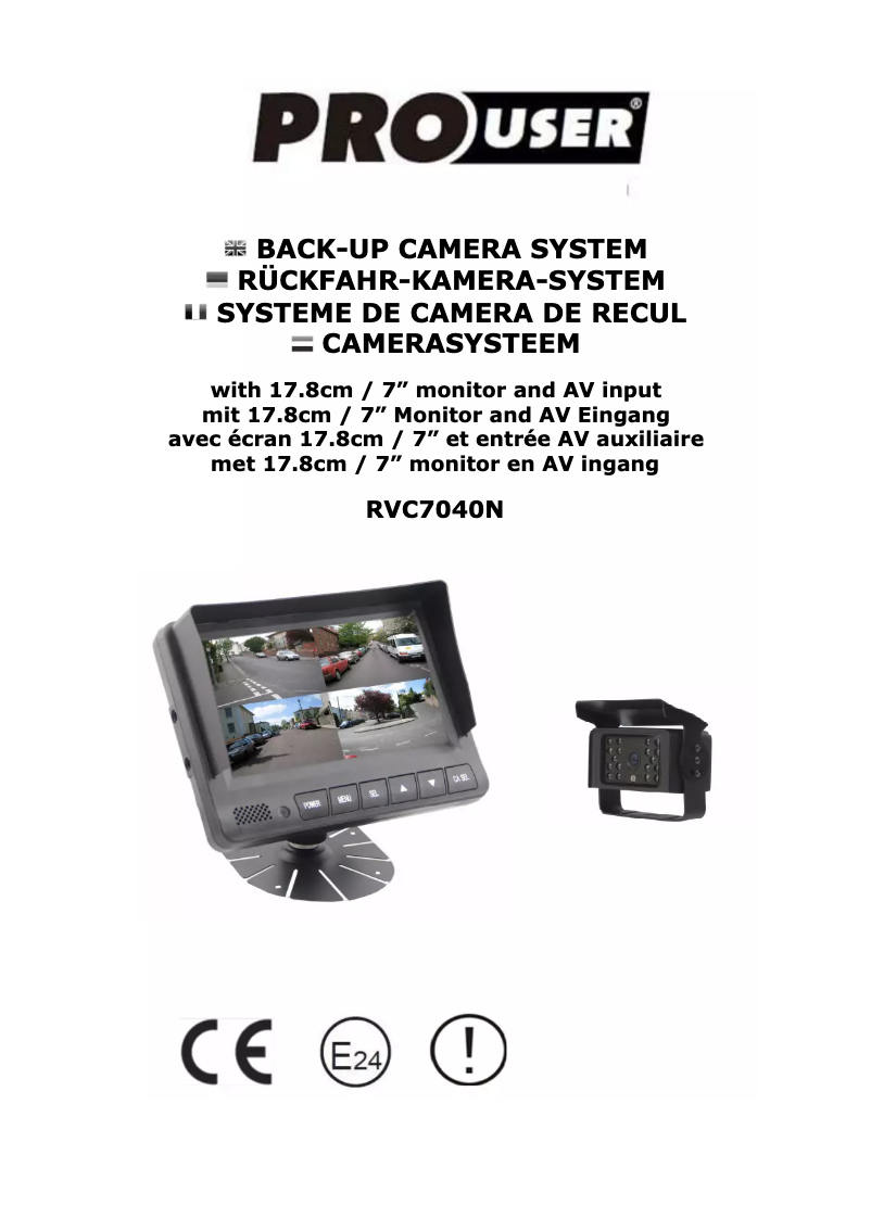 Page 1 de la notice Manuel utilisateur Pro-User RVC7040N