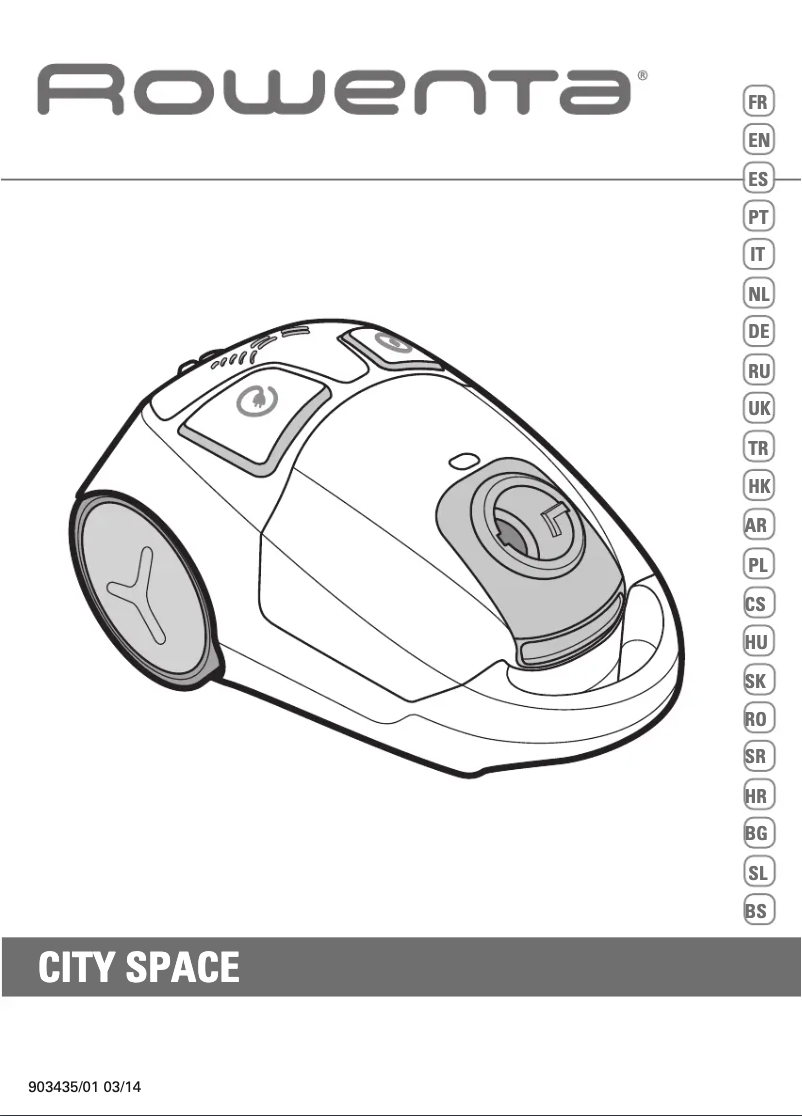 Page n°1 - Manuel utilisateur Rowenta City Space RO2433WA