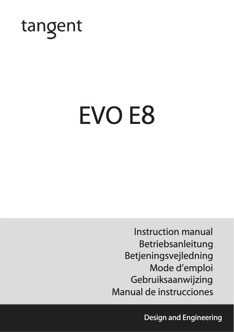 Image de la première page du manuel de l'appareil Evo E8