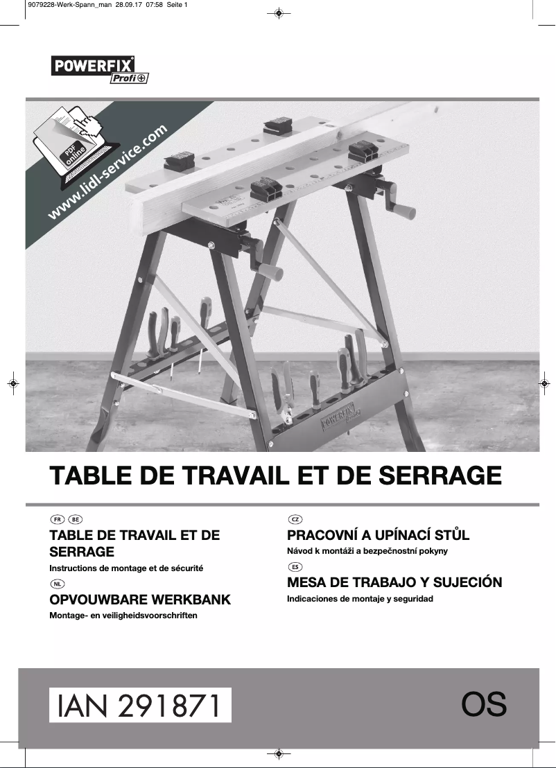 Page n°1 - Manuel utilisateur Powerfix IAN 291871
