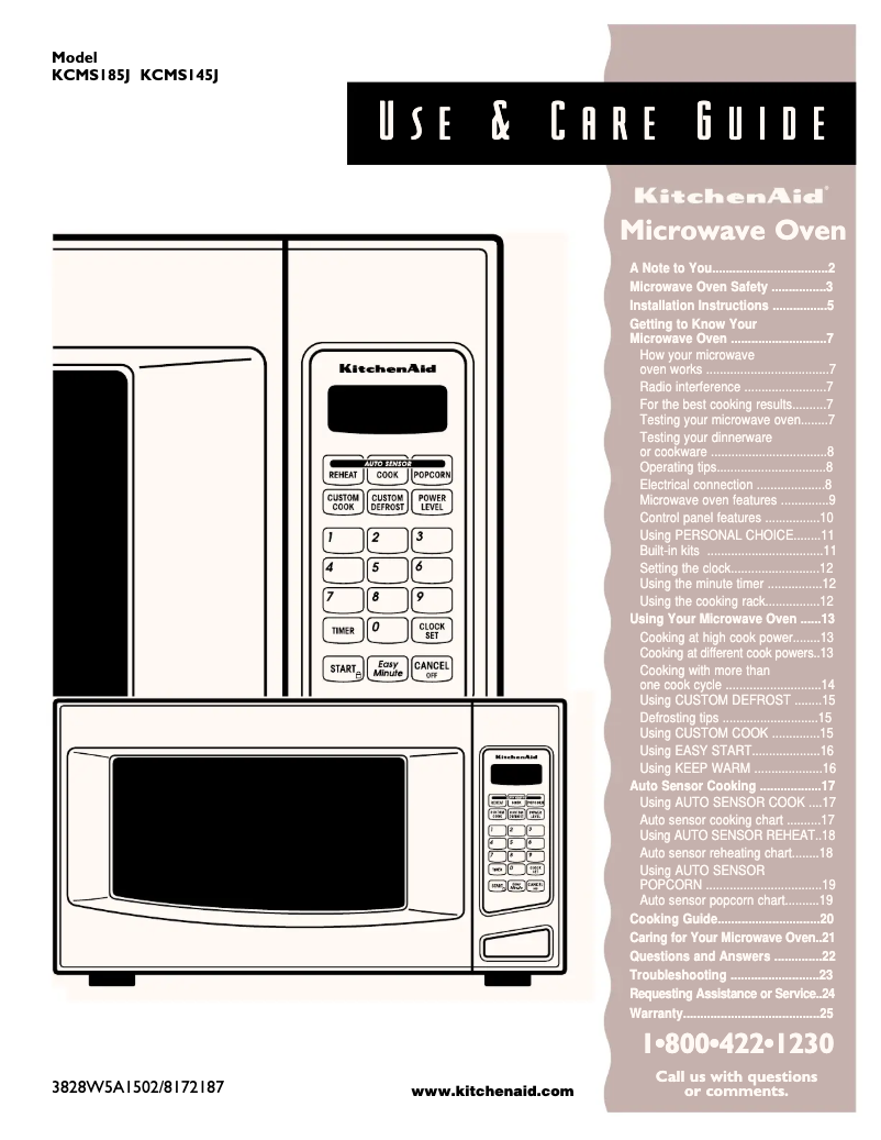 Page n°1 - Manuel utilisateur KitchenAid KCMS145JBL1