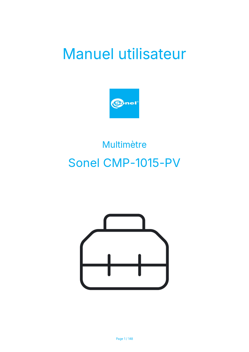 Image de la première page du manuel de l'appareil CMP-1015-PV