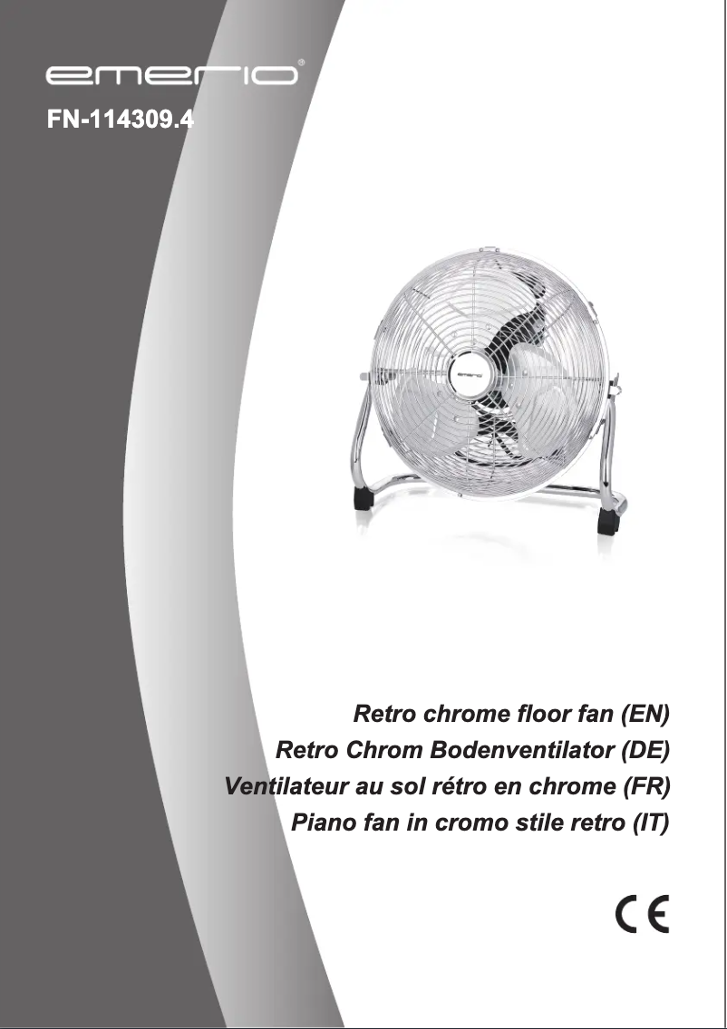 Page n°1 - Manuel utilisateur Emerio FN-114309.4