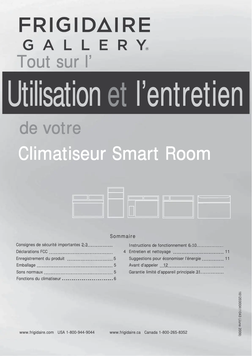 Page 1 de la notice Manuel utilisateur Frigidaire FGRC1044T1