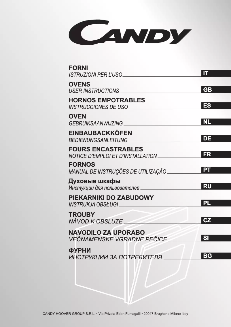 Page n°1 - Manuel utilisateur Candy FCS 65 N