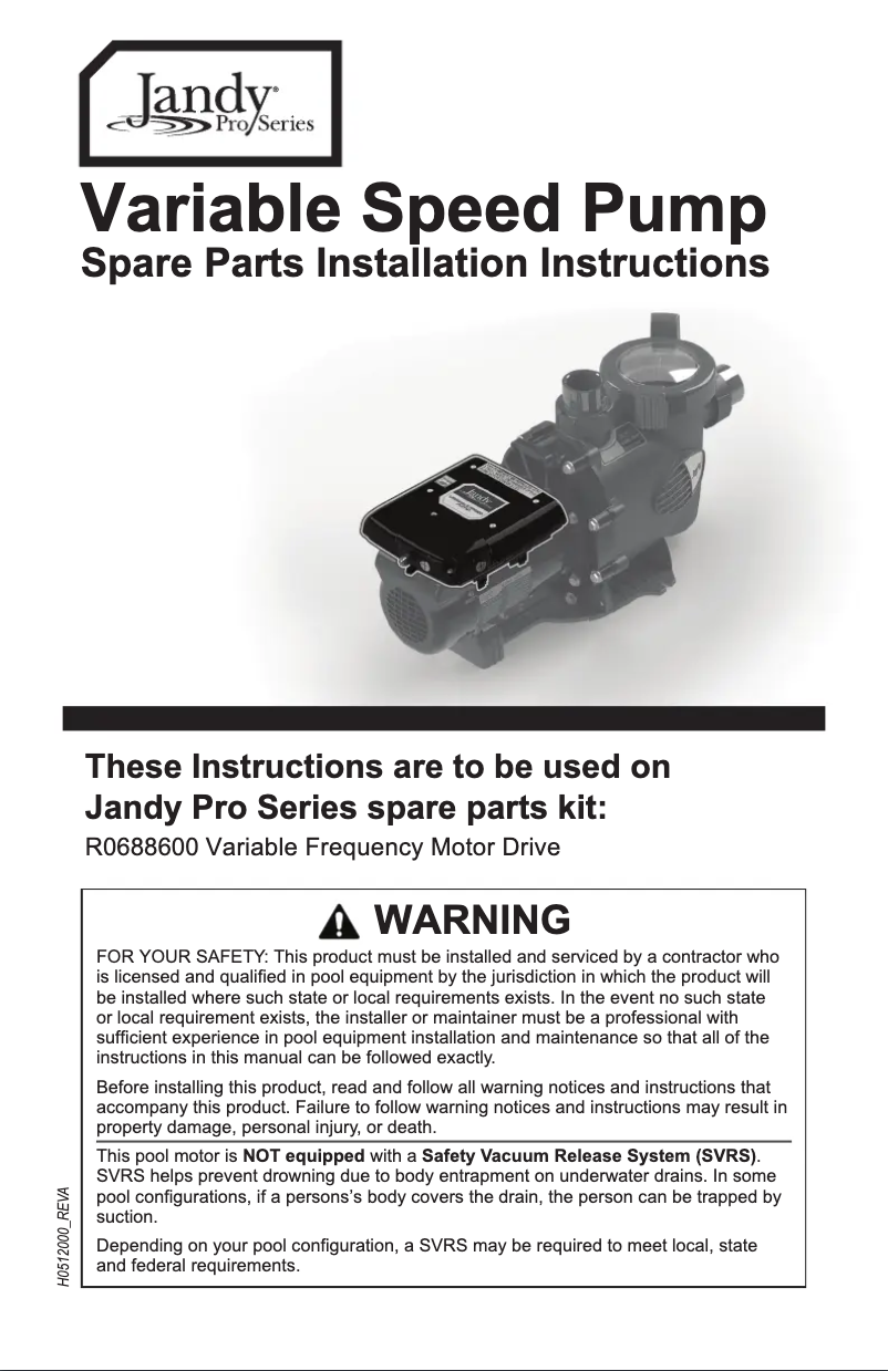 Page n°1 - Guide d'installation JANDY VSSHP220AUT