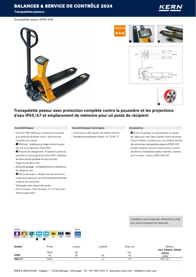 Página 1 del manual Folleto Kern VHB 2T1