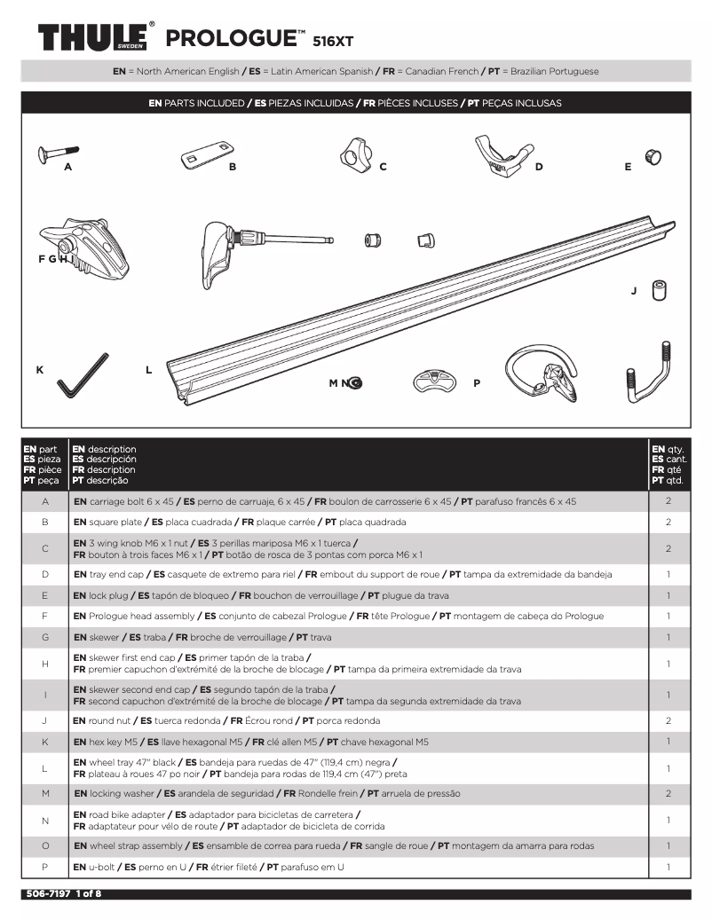 Image de la première page du manuel de l'appareil Prologue