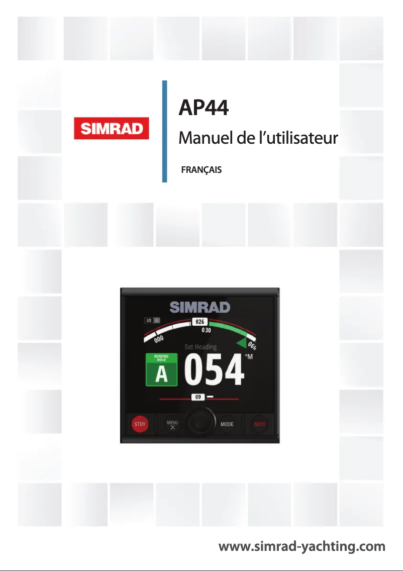 Page n°1 - Manuel utilisateur Simrad AP44