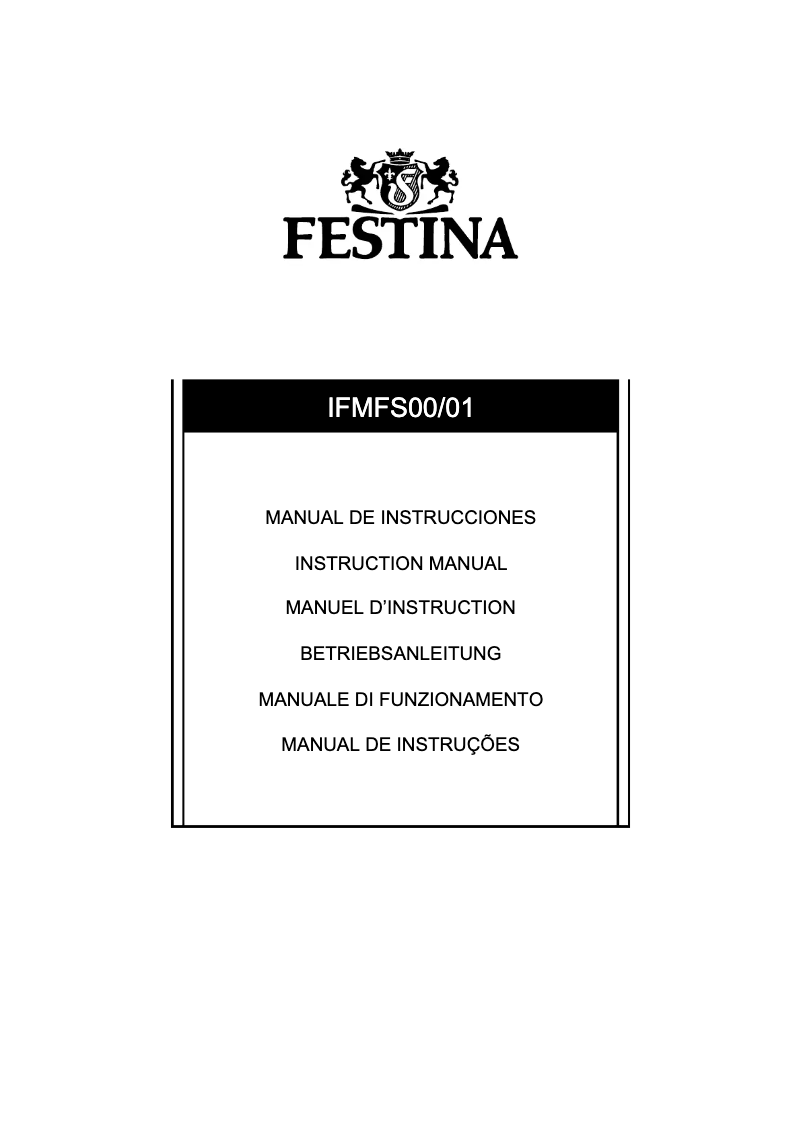 Page 1 de la notice Manuel utilisateur Festina F20394
