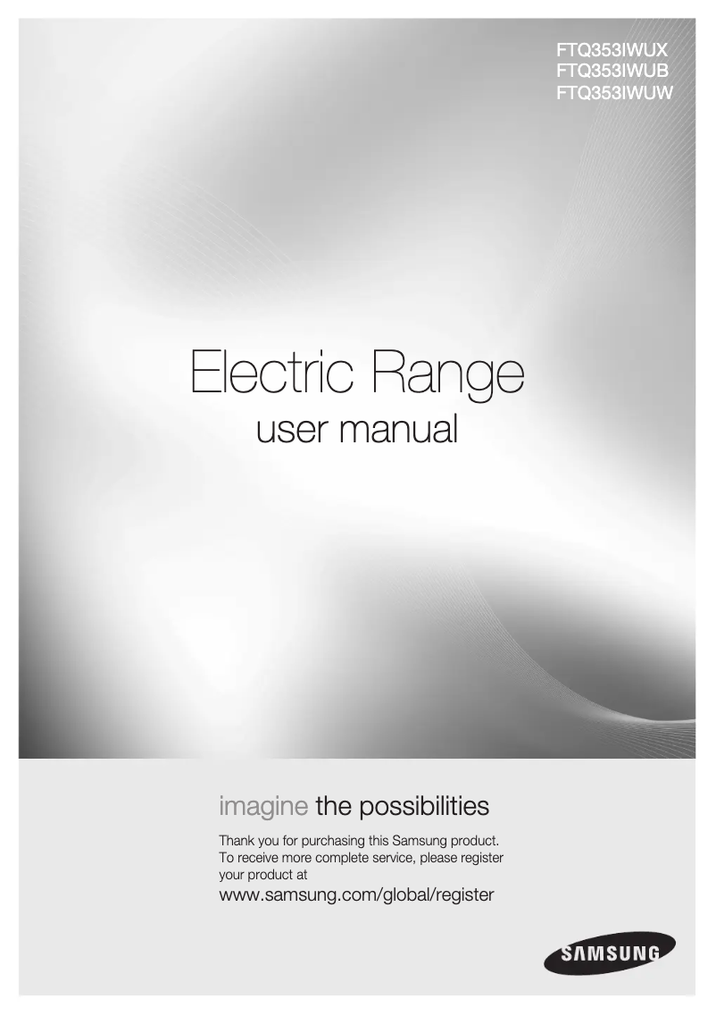 Page 1 de la notice Manuel utilisateur Samsung FTQ353IWUB