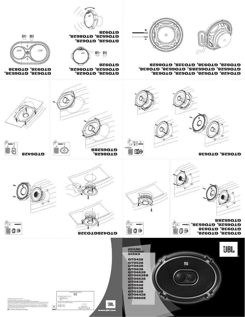 Page 1 de la notice Manuel utilisateur JBL Grand Touring GTO528