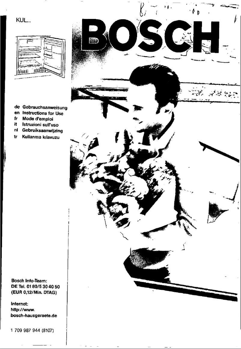 Page 1 de la notice Manuel utilisateur Bosch KUL1406