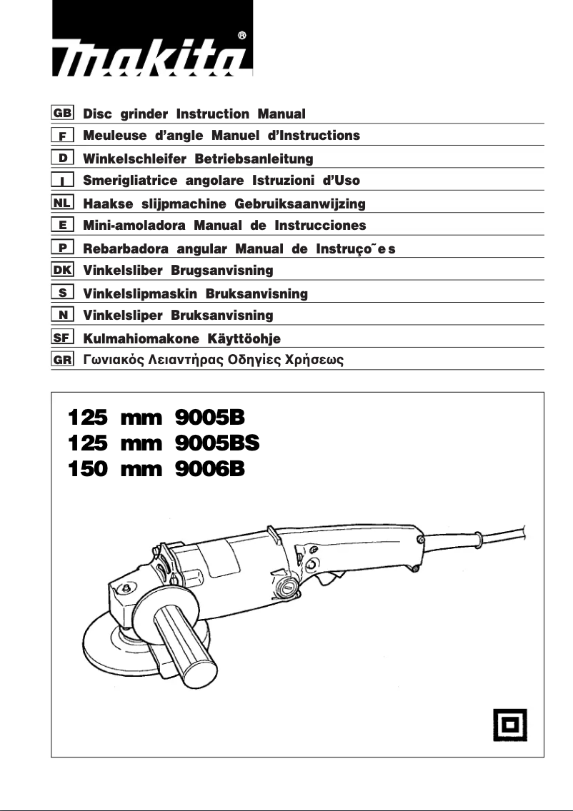 Page 1 de la notice Manuel utilisateur Makita 9005BS
