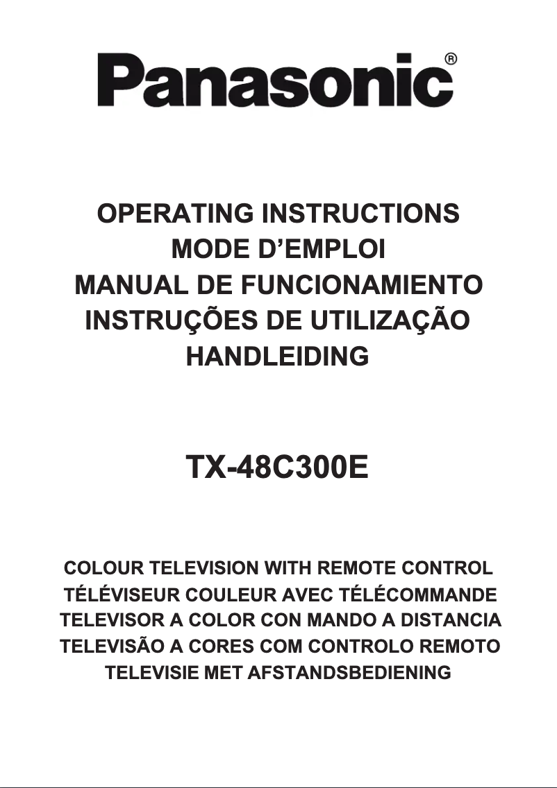 Page 1 de la notice Manuel utilisateur Panasonic Viera TX-48C300E