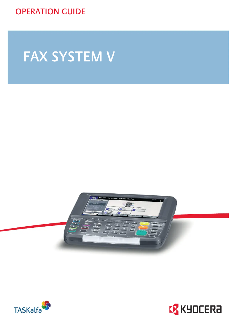 Image de la première page du manuel de l'appareil TASKalfa 8000i