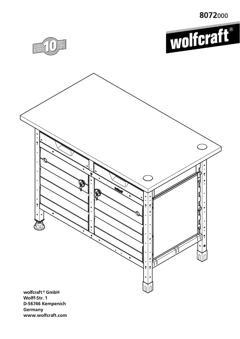Page n°1 - Manuel utilisateur Wolfcraft 8072000