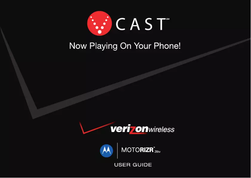 Image de la première page du manuel de l'appareil MOTORIZR Z6tv