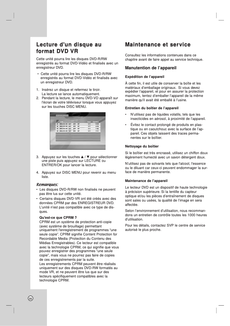 Page 1 of the manual User Manual LG LVC-837