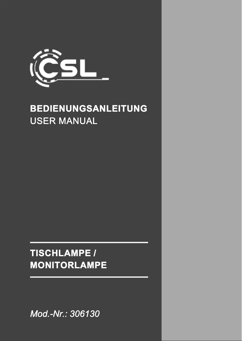 Page 1 de la notice Manuel utilisateur CSL 306130