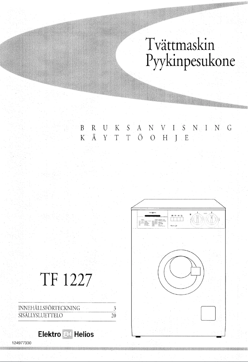 Page n°1 - Manuel utilisateur Elektro Helios TF1227