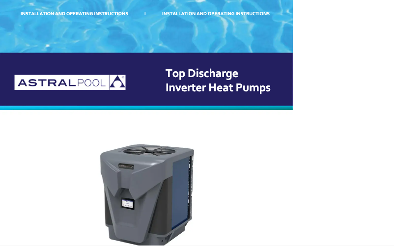 Page 1 de la notice Manuel utilisateur AstralPool iHPt246