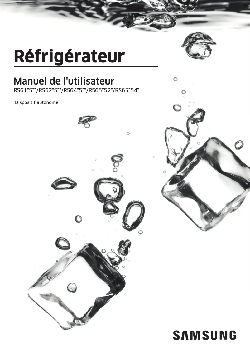 Image de la première page du manuel de l'appareil RS65R5691SL