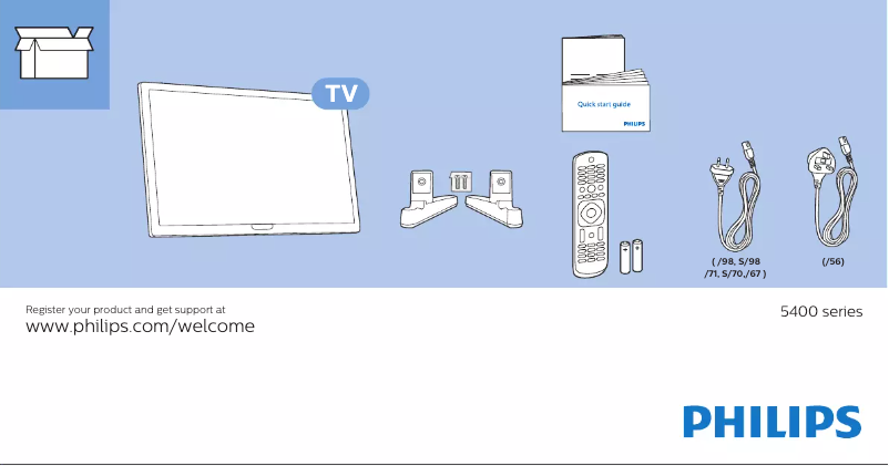 Página 1 del manual Guía de inicio rápido Philips 22PFT5403S