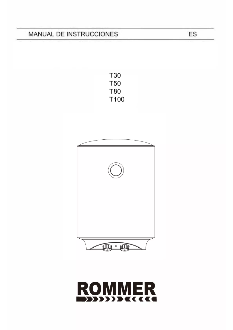 Page n°1 - Manuel utilisateur Rommer T 80