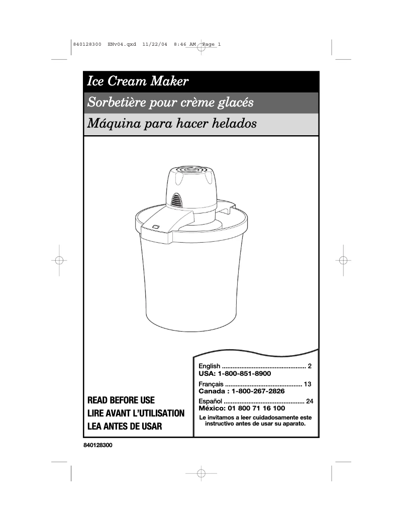 Image de la première page du manuel de l'appareil 68330