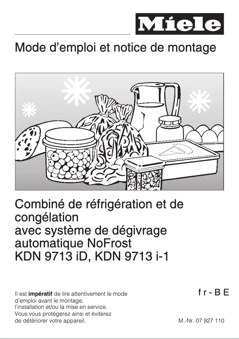 Image de la première page du manuel de l'appareil KDN 9713 i-1
