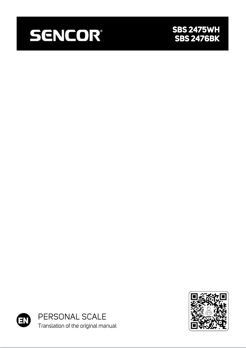 Page 1 de la notice Manuel utilisateur Sencor SBS 2476BK