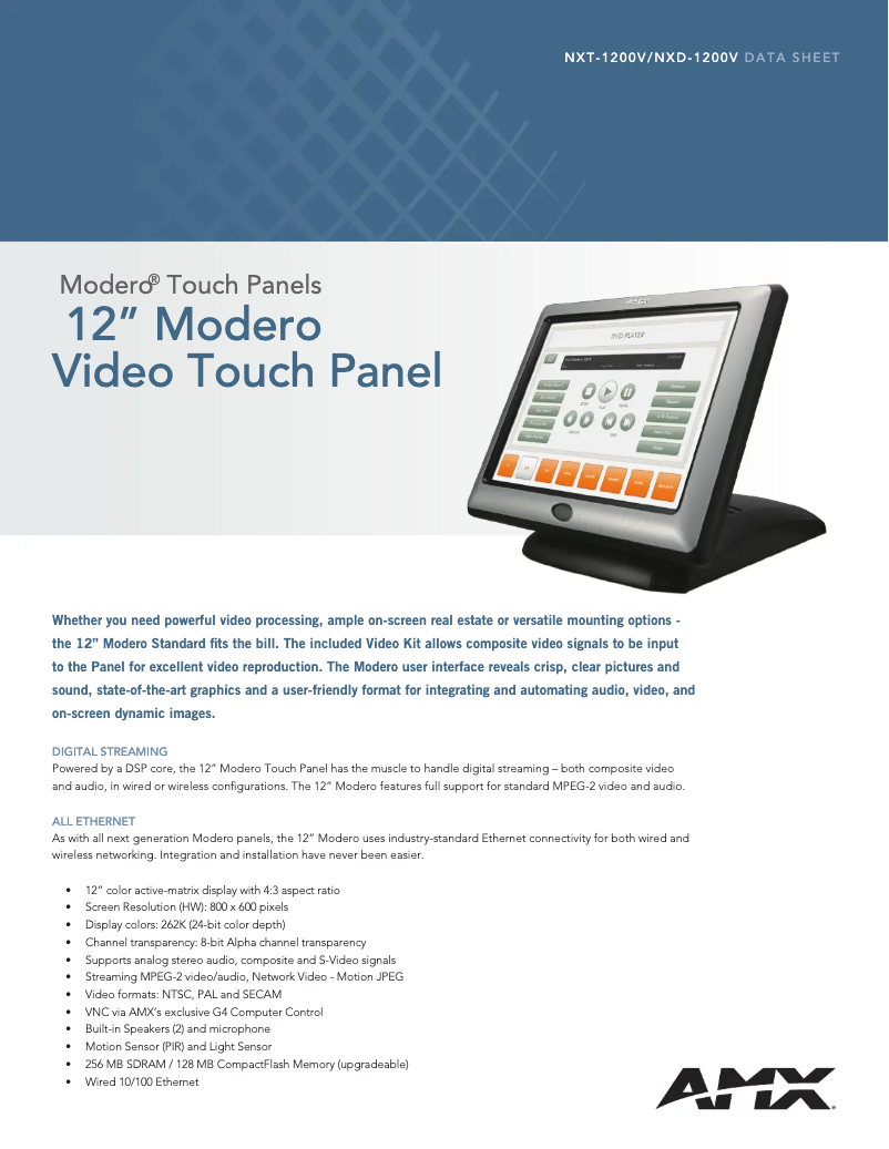 Image de la première page du manuel de l'appareil NXD-1200V