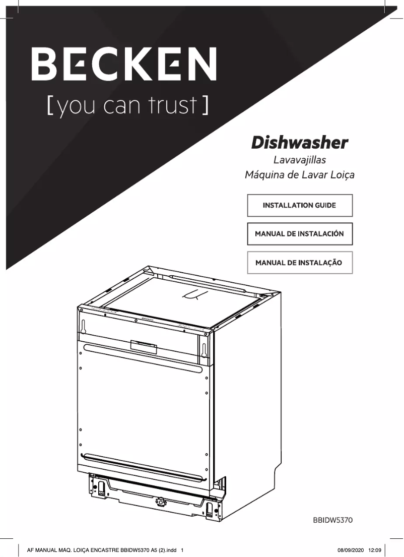 Page 1 de la notice Manuel utilisateur Becken BBIDW5370