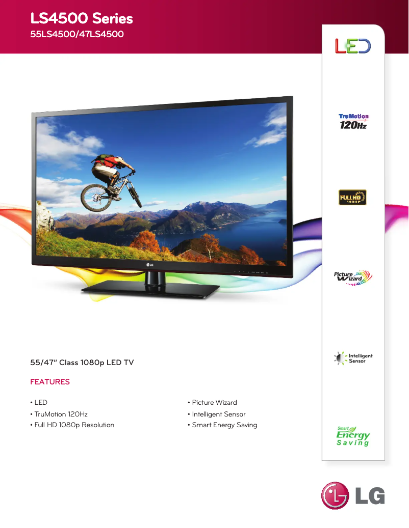 Image de la première page du manuel de l'appareil 55LS4500