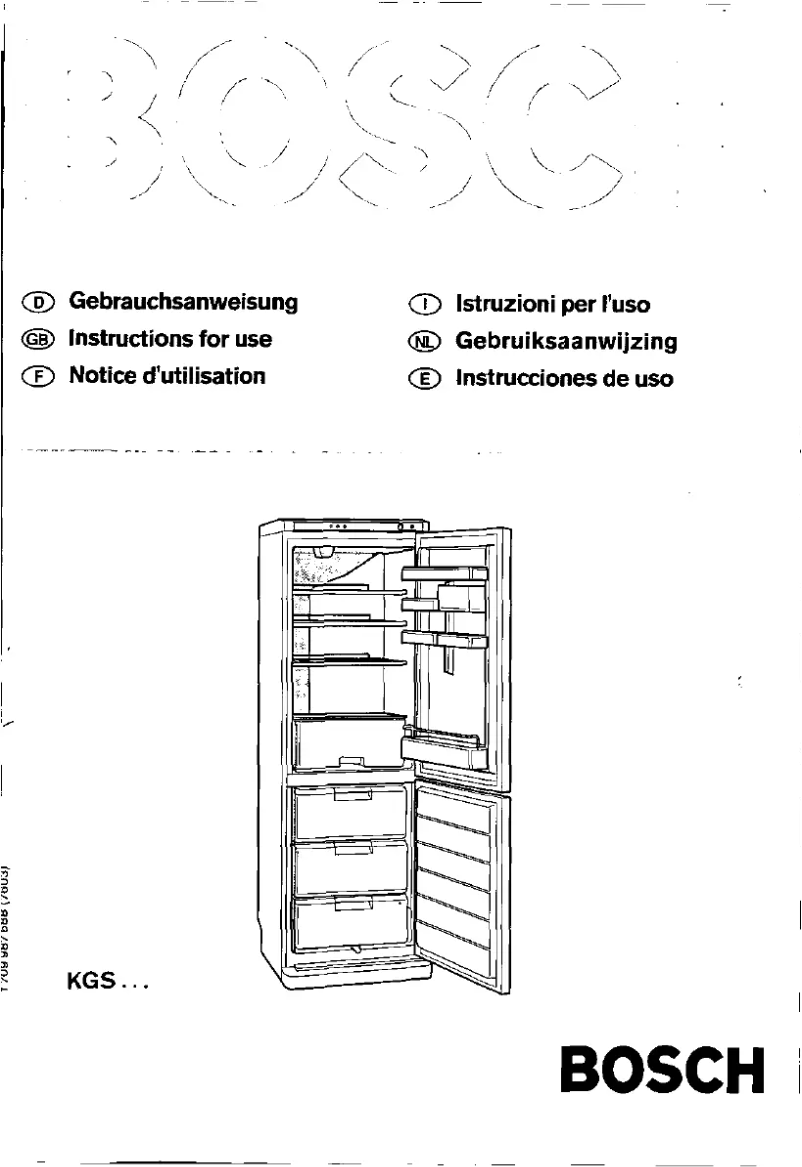 Page n°1 - Manuel utilisateur Bosch KGS3722BL