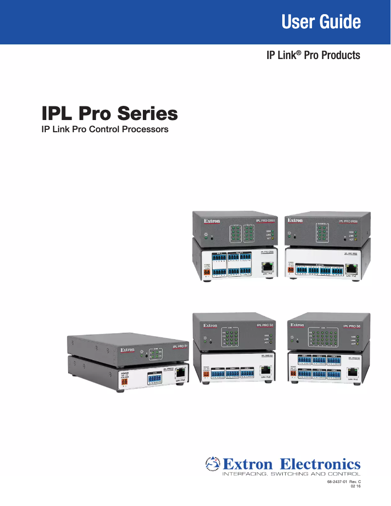 Page n°1 - Manuel utilisateur Extron IPL Pro S3